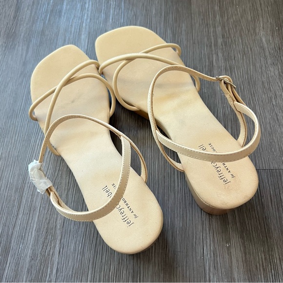 NEW Jeffrey Campbell x Anthropologie Tan Lorelai Block Heel Women's 9.5 Shoe - Picture 4 of 8